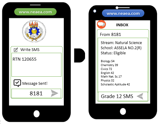 Check Grade 12 Result 2023 (2015) via SMS RTN [Registration Number]